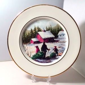 🐞 AAA Iowa Landmark Series Plate Yuletide Memories